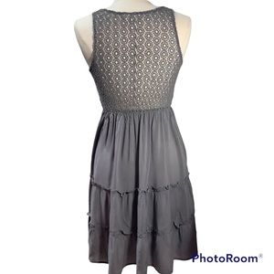 Others Follow crochet lace back gray sleeveless dress Size S